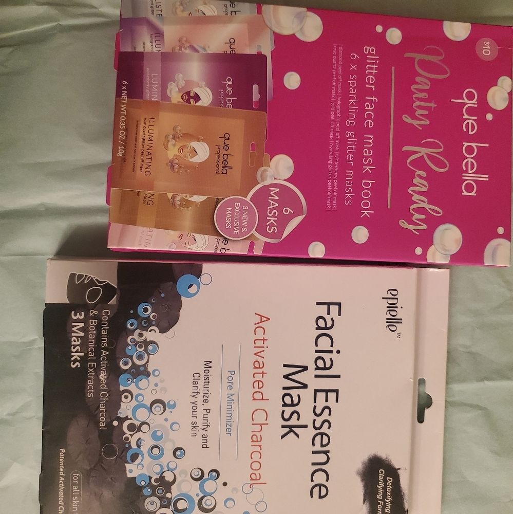 Face mask bundle- Glitter & Charcoal